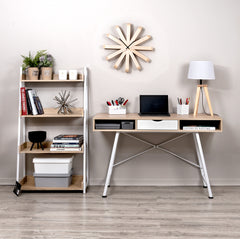 Computer Desk Reno - White & Oak