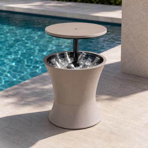 Mario Side Table with Integrated Cooler