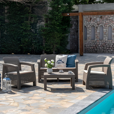 Polet Patio Set - Taupe