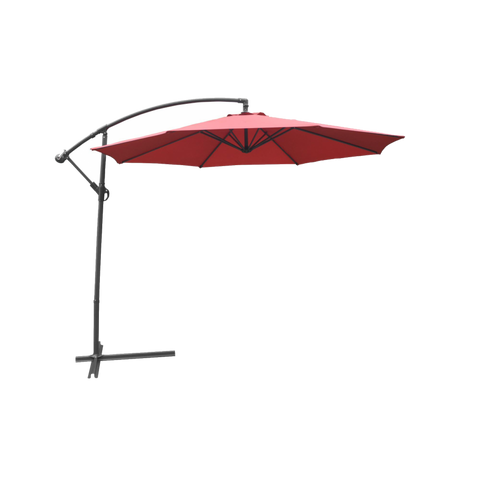 Banana Hanging Umbrella - Wine Red / Grey Tube