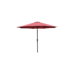 Market Umbrella - Red Wine / Grey Pole