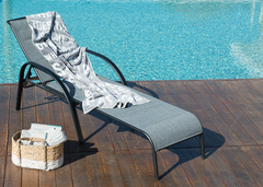 TESS SUN LOUNGER 79X27X39IN GRAY