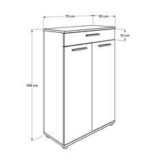 Koshik Cabinet W/Three Doors (Brown)