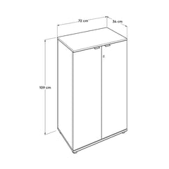 Rio Cabinet W/Two Doors (White)