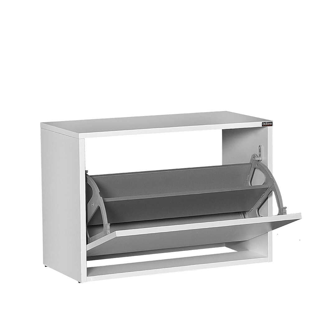 Shoe Cabinet W/Seat & Shoe Storage - White