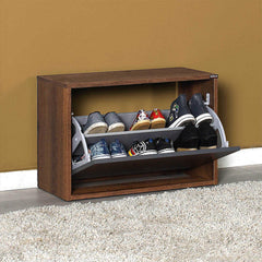 Shoe Cabinet W/Seat & Shoe Storage - Dark Brown