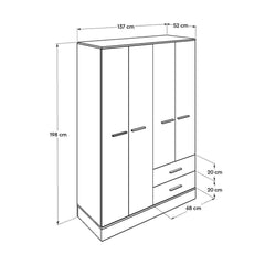Room Wardrobe W/Four Doors