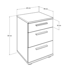 Newline Drawer W/Three Drawers - Brown