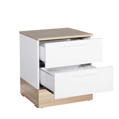 Base Night Stand- White/Natural