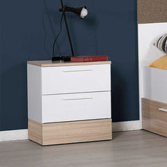 Base Night Stand- White/Natural