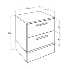 Base Night Stand- White/Natural