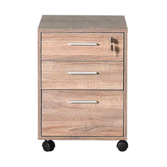 New York Mobile Chest W/Three Drawers - Brown