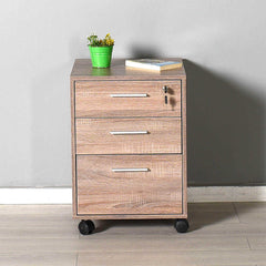 New York Mobile Chest W/Three Drawers - Brown