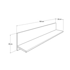 Raf Flat Wall Shelf - Brown