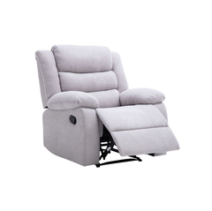 Cross Recliner Single Sofa - Light Grey