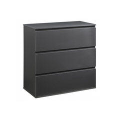 Porcia 3 Dreawers Chest - Dark Grey
