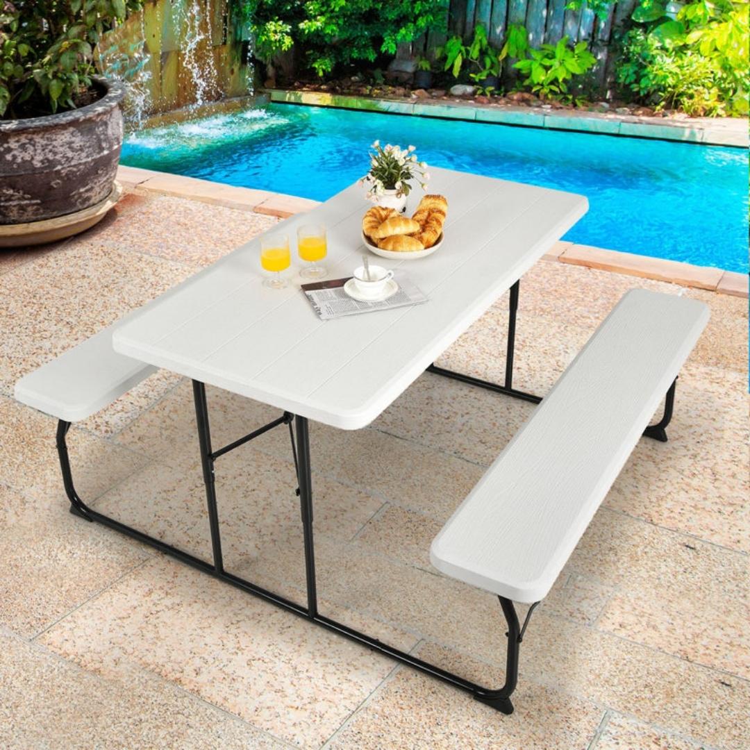 6 ft. Foldable Picnic Table - With Benches