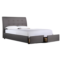 Queen Bed Marlen - Grey