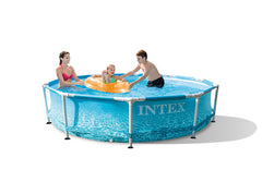 Intex - Beachside Metal Frame (10FT X 30IN) W/Filter Pump