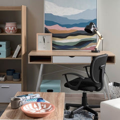 Computer Desk Reno - White & Oak