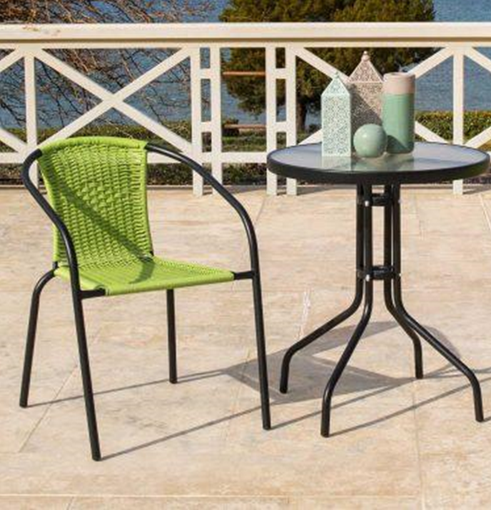 Bistro Set Green 3 pcs