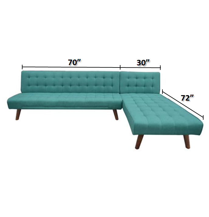 Mario Linen Sideboard Sectional (Blue Green)