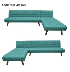 Mario Linen Sideboard Sectional (Blue Green)