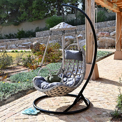 Cosmo Swing Chair - Black/Dark Grey Basket