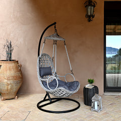 Cosmo Swing Chair - Black/Dark Grey Basket