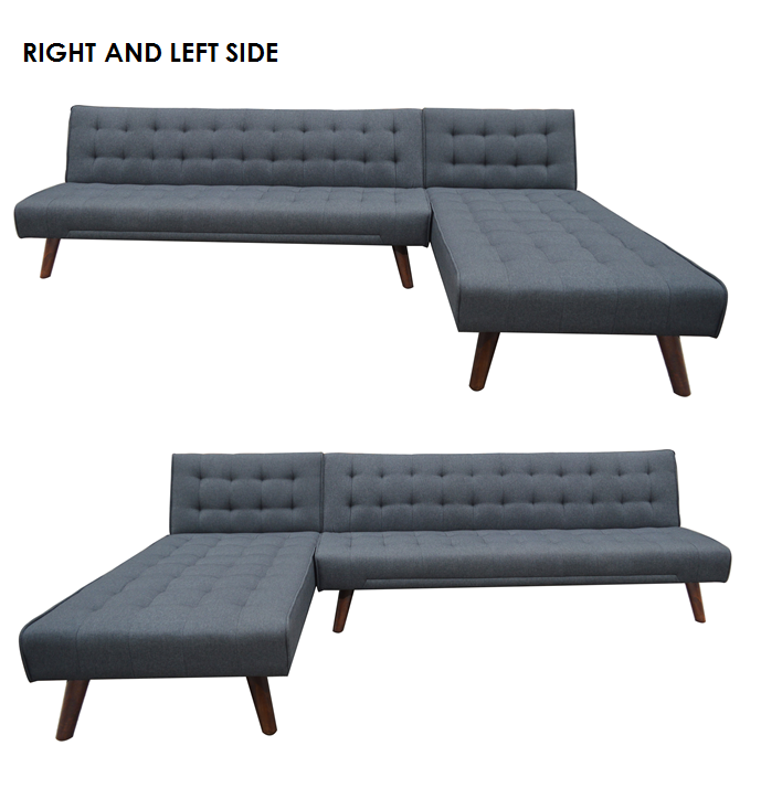 Mario Linen Sideboard Sectional (Dark Grey)