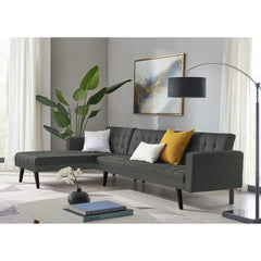 Armanto Sectional Sofa-Bed - Dark Grey