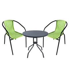 Melon Bistro Set (Green / Black Table) 3 pcs.