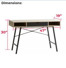 Computer Desk Reno - Black & Oak