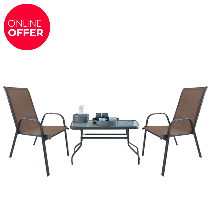 Santiago Coffee Set (3 pcs) (Brown)