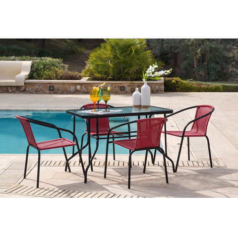 Patio Set - 5 pcs. (Red)