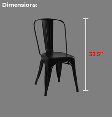 Latem Metal Chair - Black