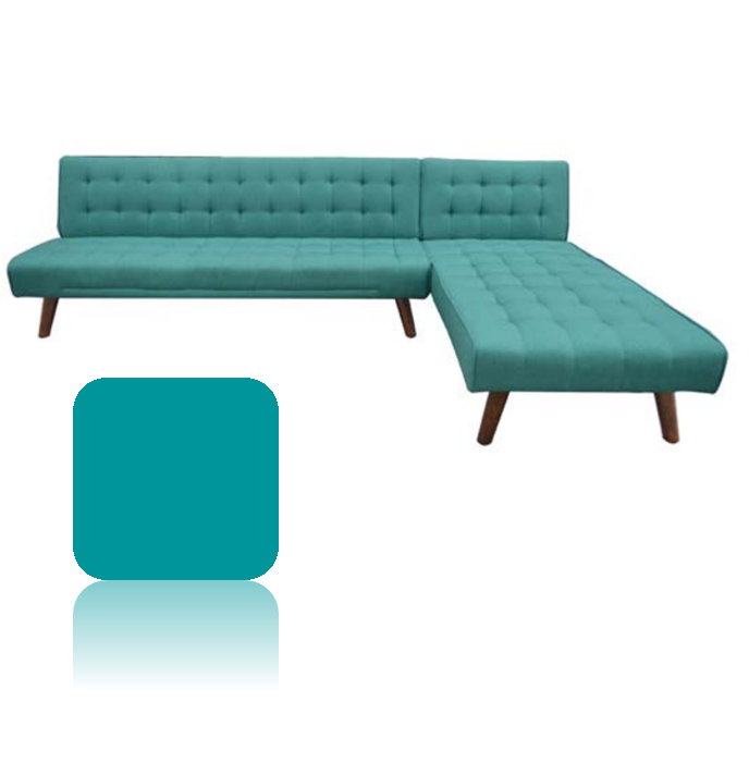 Mario Linen Sideboard Sectional (Blue Green)