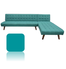 Mario Linen Sideboard Sectional (Blue Green)