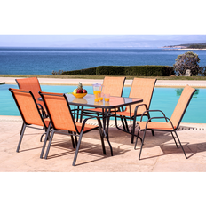 Santiago 7pcs Patio Set (Orange)