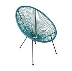 Acapulco Steel Rattan Chair - Teal